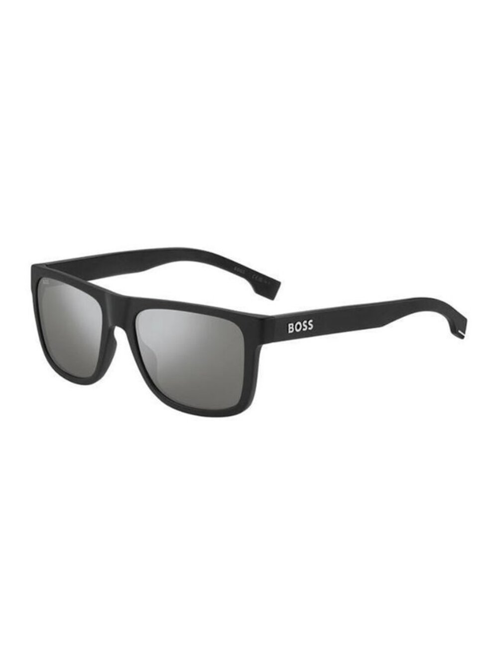 New Authentic Hugo Boss Men's Matte Black Square Acetate Sunglasses